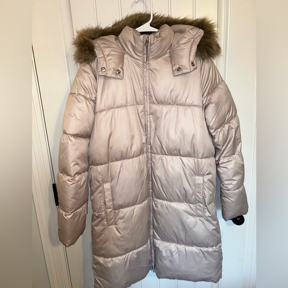 Old Navy Frost Free Long Line Hooded Puffer Coat Size M - Picture 2 of 6
